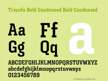 Triunfo Bold Condensed Bold Condensed Version 1.000;com.myfonts.easy.corradine.triunfo.bold-condensed.wfkit2.version.4FHV Font Sample