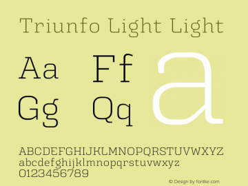 Triunfo Light Light Version 1.000;com.myfonts.easy.corradine.triunfo.light.wfkit2.version.4FJa图片样张