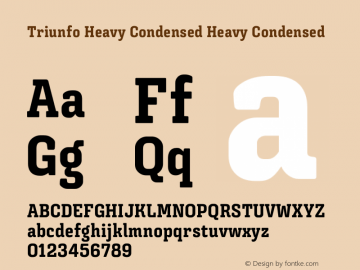 Triunfo Heavy Condensed Heavy Condensed Version 1.000;com.myfonts.easy.corradine.triunfo.heavy-condensed.wfkit2.version.4FJ4 Font Sample