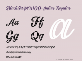 BlackScriptW00-Inline Regular Version 1.00 Font Sample