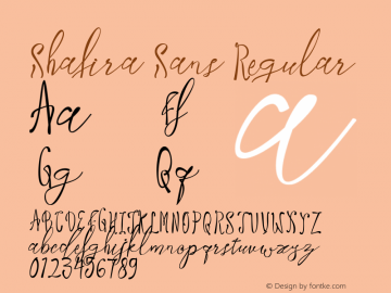 Shafira Sans Regular Version 1.000图片样张