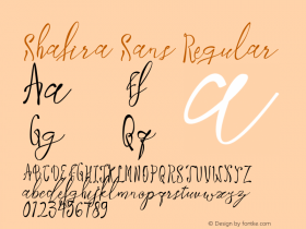 Shafira Sans Regular Version 1.000图片样张