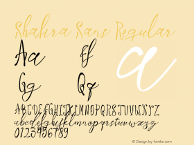 Shafira Sans Regular Version 1.000图片样张