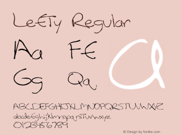 Lefty Regular Altsys Metamorphosis:4/1/92 Font Sample