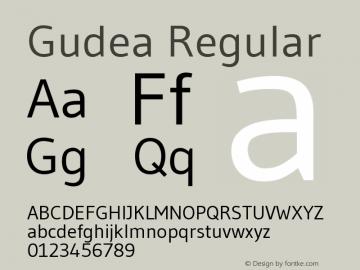 Gudea Regular Version 1.002图片样张
