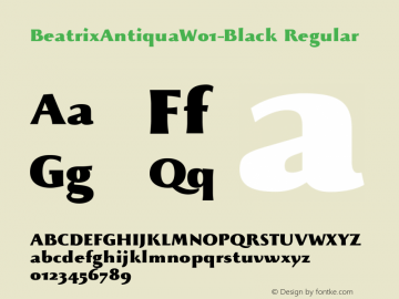 BeatrixAntiquaW01-Black Regular Version 1.80图片样张
