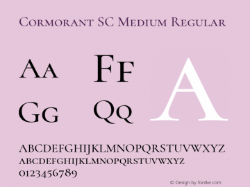 Cormorant SC Medium Regular Version 3.003图片样张