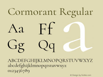 Cormorant Regular Version 3.003图片样张