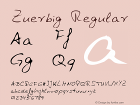 Zuerbig Regular Altsys Metamorphosis:3/3/95 Font Sample