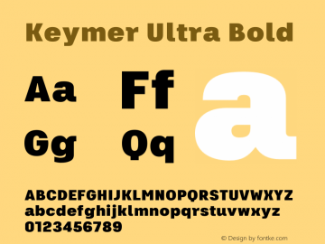 Keymer Ultra Bold Version 1.000图片样张