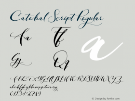 Catedral Script Regular Version 1.000;PS 001.000;hotconv 1.0.88;makeotf.lib2.5.64775图片样张