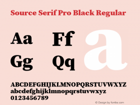 Source Serif Pro Black Regular Version 2.000;PS 1.000;hotconv 16.6.51;makeotf.lib2.5.65220 Font Sample