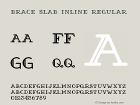 Brace Slab Inline Regular Version 1.001;PS 001.001;hotconv 1.0.88;makeotf.lib2.5.64775 Font Sample