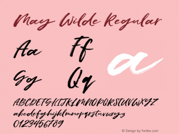 May Wilde Regular Version 1.000 Font Sample