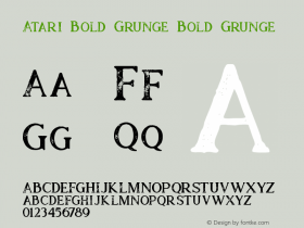 Atari Bold Grunge Bold Grunge Version 1.000 Font Sample