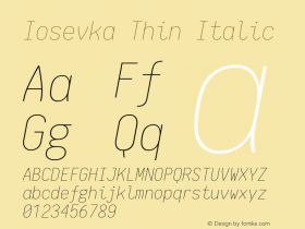 Iosevka Thin Italic 1.10.4图片样张