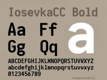 IosevkaCC Bold 1.10.4 Font Sample