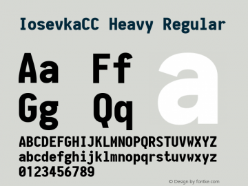 IosevkaCC Heavy Regular 1.10.4 Font Sample