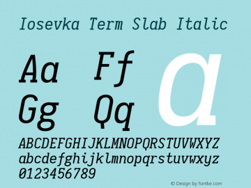 Iosevka Term Slab Italic 1.10.4图片样张