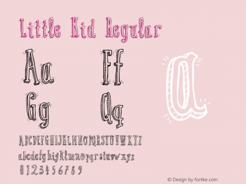 Little Kid Regular Version 1.00 January 15, 2017, initial release图片样张