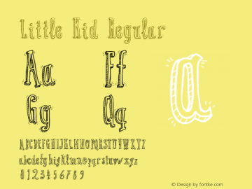 Little Kid Regular Version 1.00 January 15, 2017, initial release图片样张