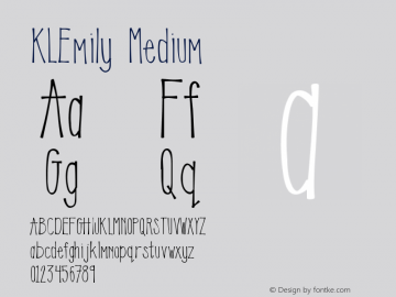 KLEmily Medium Version 001.000图片样张