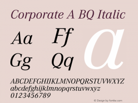 Corporate A BQ Italic 001.000图片样张