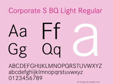 Corporate S BQ Light Regular 001.000图片样张