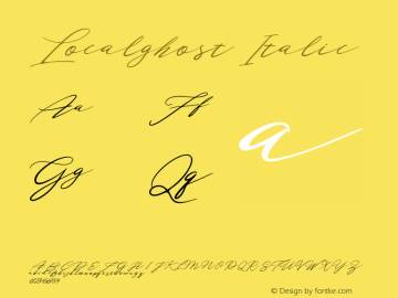 Localghost Italic Version 1.000 Font Sample