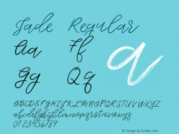 Jade Regular Version 1.000;PS 001.001;hotconv 1.0.56 Font Sample