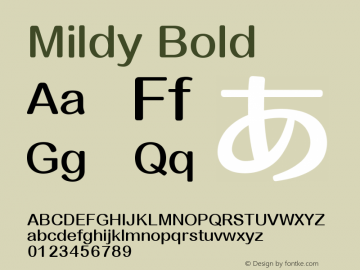 Mildy Bold Version 6.00图片样张