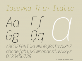 Iosevka Thin Italic 1.10.5图片样张