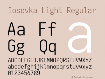 Iosevka Light Regular 1.10.5图片样张