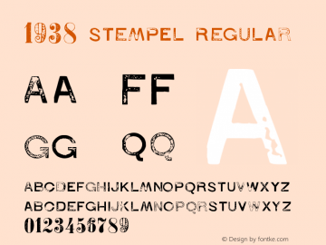 1938 STeMPEL Regular Version 1.00 January 16, 2017, initial release Font Sample