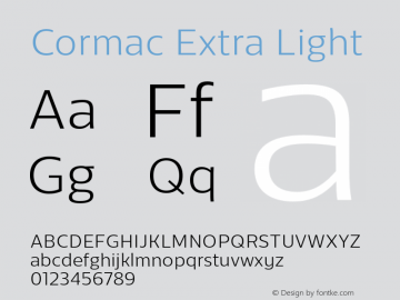 Cormac Extra Light 1.000图片样张