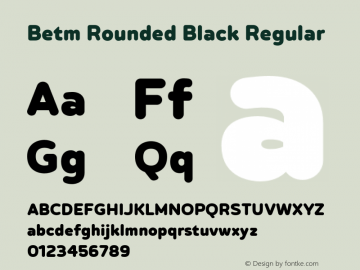 Betm Rounded Black Regular Version 1.000图片样张
