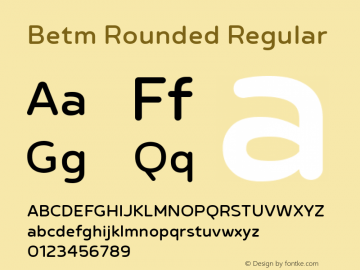 Betm Rounded Regular Version 1.000图片样张