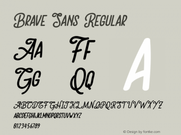 Brave Sans Regular Unknown Font Sample