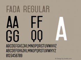 Fada Regular Version 1.000 | wf jerry Font Sample