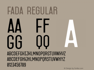 Fada Regular Version 1.000 | wf jerry Font Sample