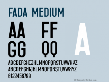 Fada Medium Version 1.000 | wf jerry Font Sample