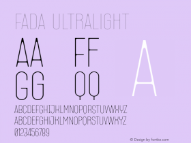 Fada UltraLight Version 1.000 | wf jerry Font Sample