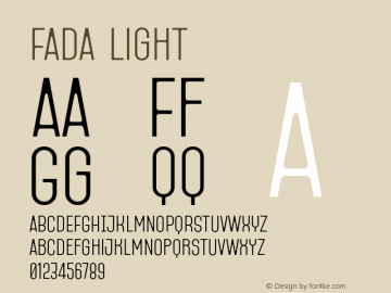 Fada Light Version 1.000 | wf jerry Font Sample