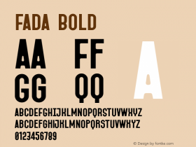Fada Bold Version 1.000 | wf jerry Font Sample