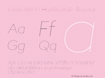 LasiverW00-HairlineItalic Regular Version 1.00图片样张