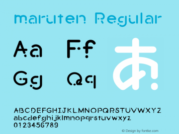 maruten Regular Version 1.000;PS 001.000;hotconv 1.0.88;makeotf.lib2.5.64775 Font Sample