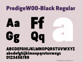 PredigeW00-Black Regular Version 1.00 Font Sample