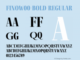 FinoW00-Bold Regular Version 1.12 Font Sample