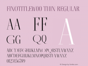 FinoTitleW00-Thin Regular Version 1.12 Font Sample