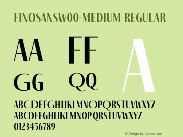 FinoSansW00-Medium Regular Version 1.12 Font Sample